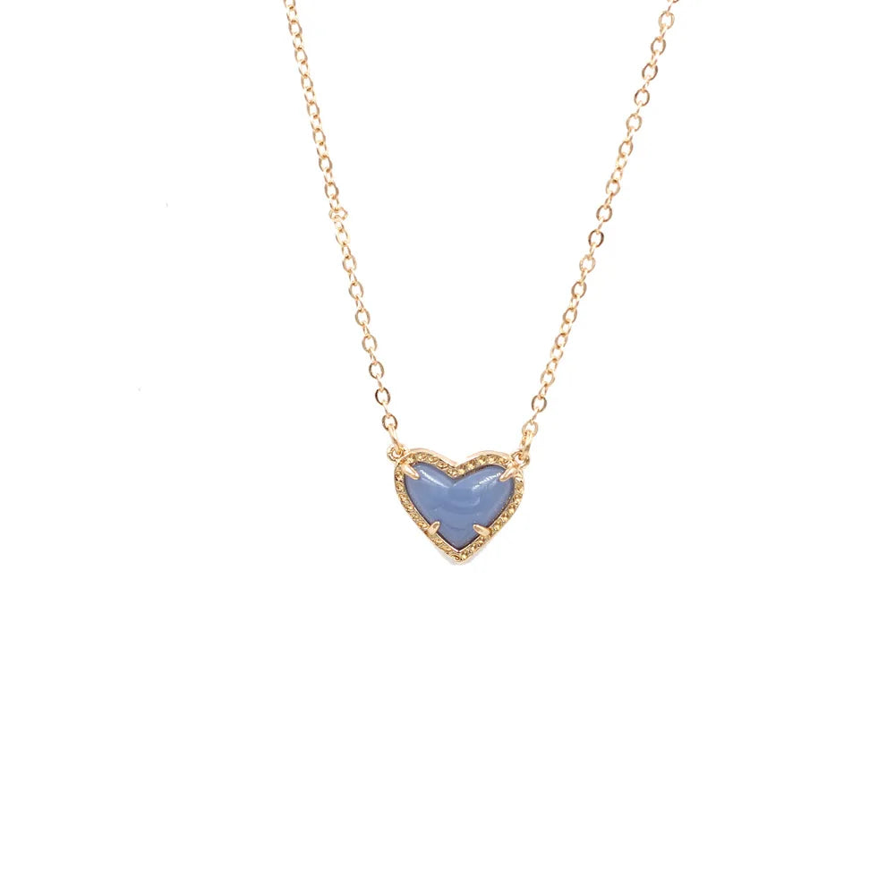 "Introducing our latest Valentine's gift: Candy-colored Claw Small Heart-Shaped 3D Resin Mini Love Pendants Necklace for Women. It's a charming addition to any outfit."