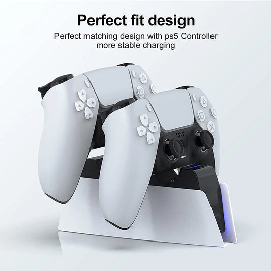 Easily charge two PlayStation 5 DualSense controllers with the PS5 Type-C DualSense Charging Station.