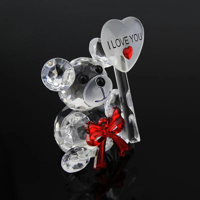 "Looking for a unique Valentine's Day gift? Consider our Crystal Bear Glass Rose, an elegant artificial flower that doubles as a fashion ornament. Perfect for weddings, home decor, and even Christmas gifts."