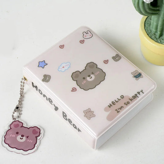 2/3 Inch Coffee Bear Photo Album Photocards Holder