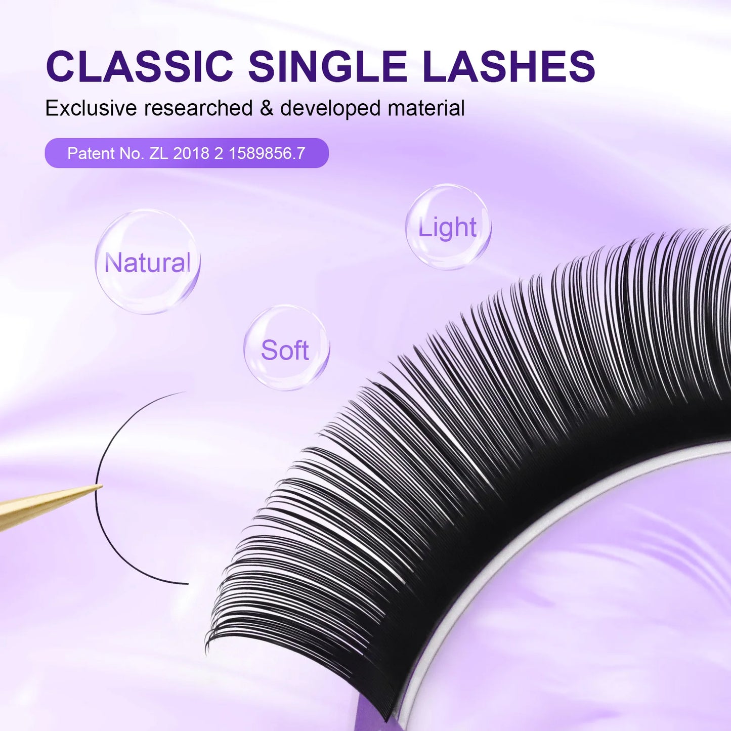 NAGARAKU 16Rows Classic Individual Eyelash Extension Lashes Matte Black Professional Soft Natural