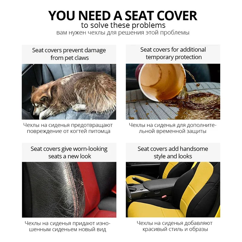 AUTOYOUTH Front Car Seat Covers Airbag Compatible Universal Fit Most Car SUV Car Accessories Car Seat Cover  3 color